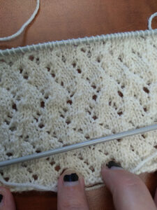image of knitted lace sample swatch